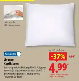 Lidl Livarno Kopfkissen Angebot