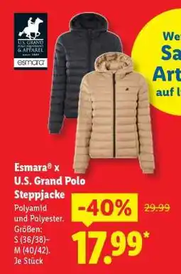 Lidl Esmara x U.S. Grand Polo Steppjacke Angebot