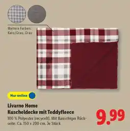 Lidl Livarno Home Kuscheldecke mit Teddyfleece Angebot