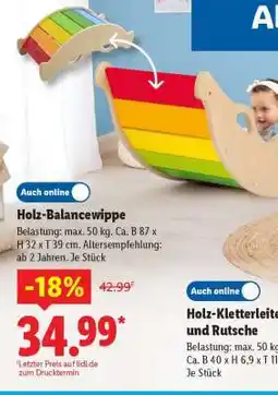 Lidl Holz-Balancewippe Angebot
