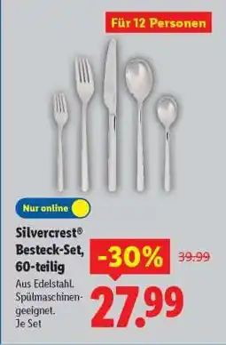 Lidl Silvercrest Besteck-Set, 60-teilig Angebot