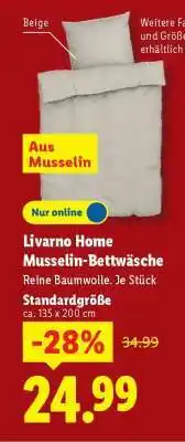 Lidl LIVARNO home Musselin-Bettwäsche Angebot
