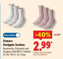 Lidl Esmara Gerippte Socken Angebot