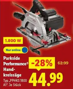 Lidl PARKSIDE PERFORMANCE Handkreissäge Angebot
