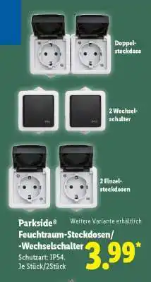 Lidl Parkside Feuchtraum-Steckdosen/-Wechselschalter Angebot