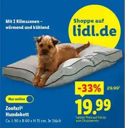 Lidl zoofari Hundebett Angebot