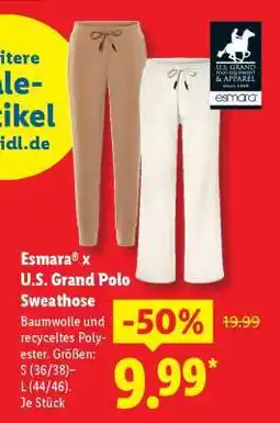 Lidl Esmara x U.S. Grand Polo Sweathose Angebot