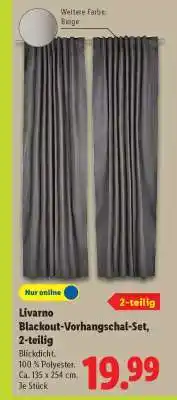 Lidl Livarno Blackout-Vorhangschal-Set, 2-teilig Angebot