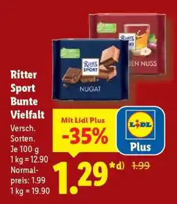 Lidl Ritter Sport Bunte Vielfalt Angebot