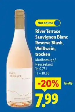 Lidl River Terrace Sauvignon Blanc Reserve Blush, Weißwein, trocken Angebot