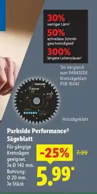 Lidl Parkside Performance Sägeblatt Angebot