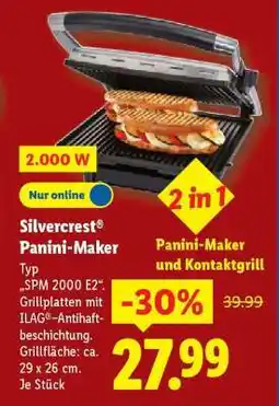 Lidl Silvercrest Panini-Maker Angebot
