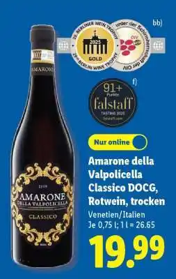 Lidl Amarone della Valpolicella Classico DOCG, Rotwein, trocken Angebot