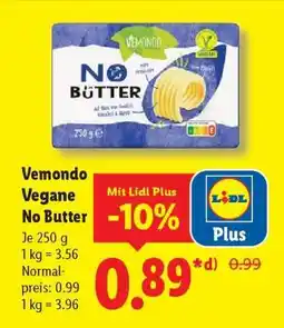 Lidl Vemondo Vegane No Butter Angebot