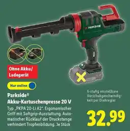Lidl Parkside Akku-Kartuschenpresse 20 V Angebot