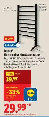 Lidl Tronic Elektrischer Handtuchhalter Angebot