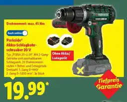 Lidl PARKSIDE Akku-Schlagbohrschrauber 20 V Angebot