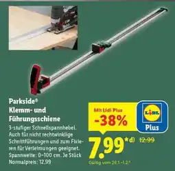 Lidl PARKSIDE Klemm- und Führungsschiene Angebot