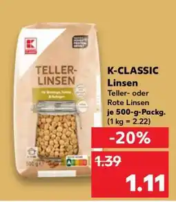 Kaufland K-CLASSIC Linsen Angebot