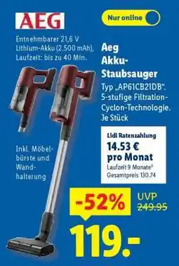 Lidl AEG Akku-Staubsauger Angebot