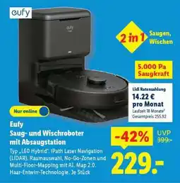 Lidl Eufy Saug- und Wischroboter mit Absaugstation Angebot