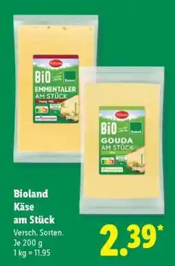 Lidl Bioland Käse am Stück Angebot
