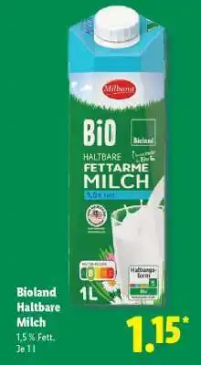 Lidl Bioland Haltbare Milch Angebot