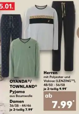 Kaufland OYANDA /TOWNLAND Pyjama Angebot