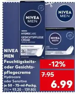 Kaufland NIVEA MEN Feuchtigkeits- oder Gesichtspflegecreme Angebot