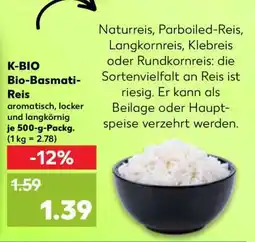 Kaufland K-BIO Bio-Basmati-Reis Angebot