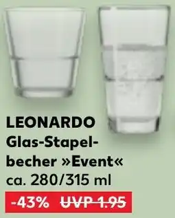 Kaufland LEONARDO Glas-Stapelbecher Event Angebot