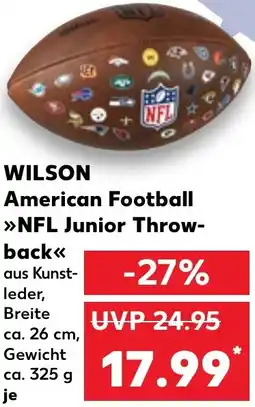 Kaufland WILSON American Football NFL Junior Throwback Angebot