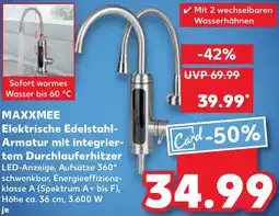 Kaufland MAXXMEE Elektrische Edelstahl Armatur mit integriertem Durchlauferhitzer Angebot