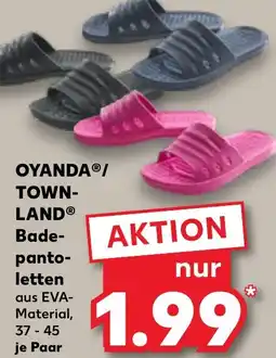 Kaufland OYANDA/ TOWNLAND Badepantoletten Angebot