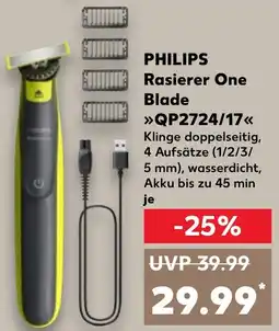 Kaufland PHILIPS Rasierer One Blade QP2724/17 Angebot