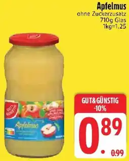 Edeka Gut & Günstig Apfelmus Angebot