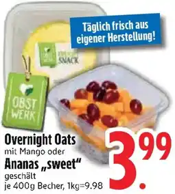 Edeka Overnight Oats oder Ananas ,,sweet" Angebot