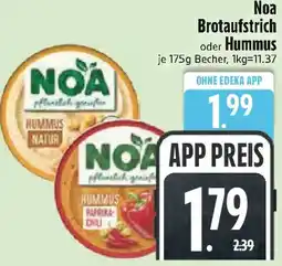Edeka Noa Brotaufstrich oder Hummus Angebot