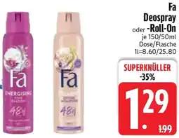 Edeka Fa Deospray oder Roll-On Angebot