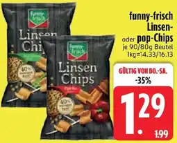 Edeka funny-frisch Linsen oder pop-Chips Angebot