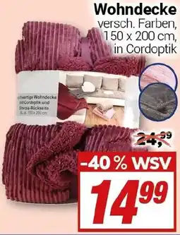 CENTERSHOP Wohndecke Angebot