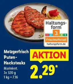 Lidl Metzgerfrisch Puten- Hacksteaks Angebot