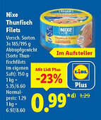 Lidl Nixe Thunfisch Filets Angebot