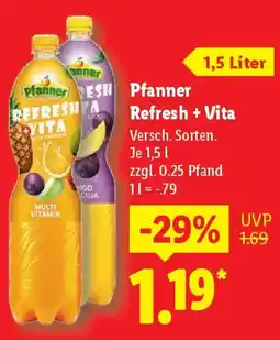 Lidl Pfanner Refresh + Vita Angebot