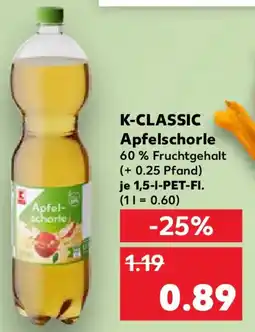 Kaufland K-CLASSIC Apfelschorle Angebot