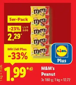 Lidl M&M's Peanut Angebot