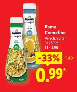 Lidl Rama Cremefine Angebot
