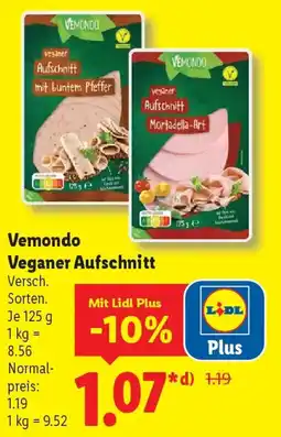 Lidl Vemondo Veganer Aufschnitt Angebot