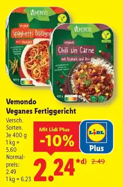 Lidl Vemondo Veganes Fertiggericht Angebot