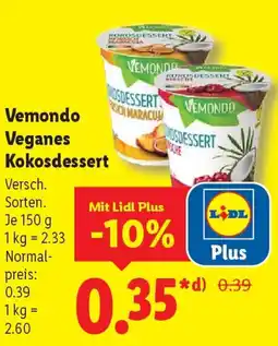 Lidl Vemondo Veganes Kokosdessert Angebot